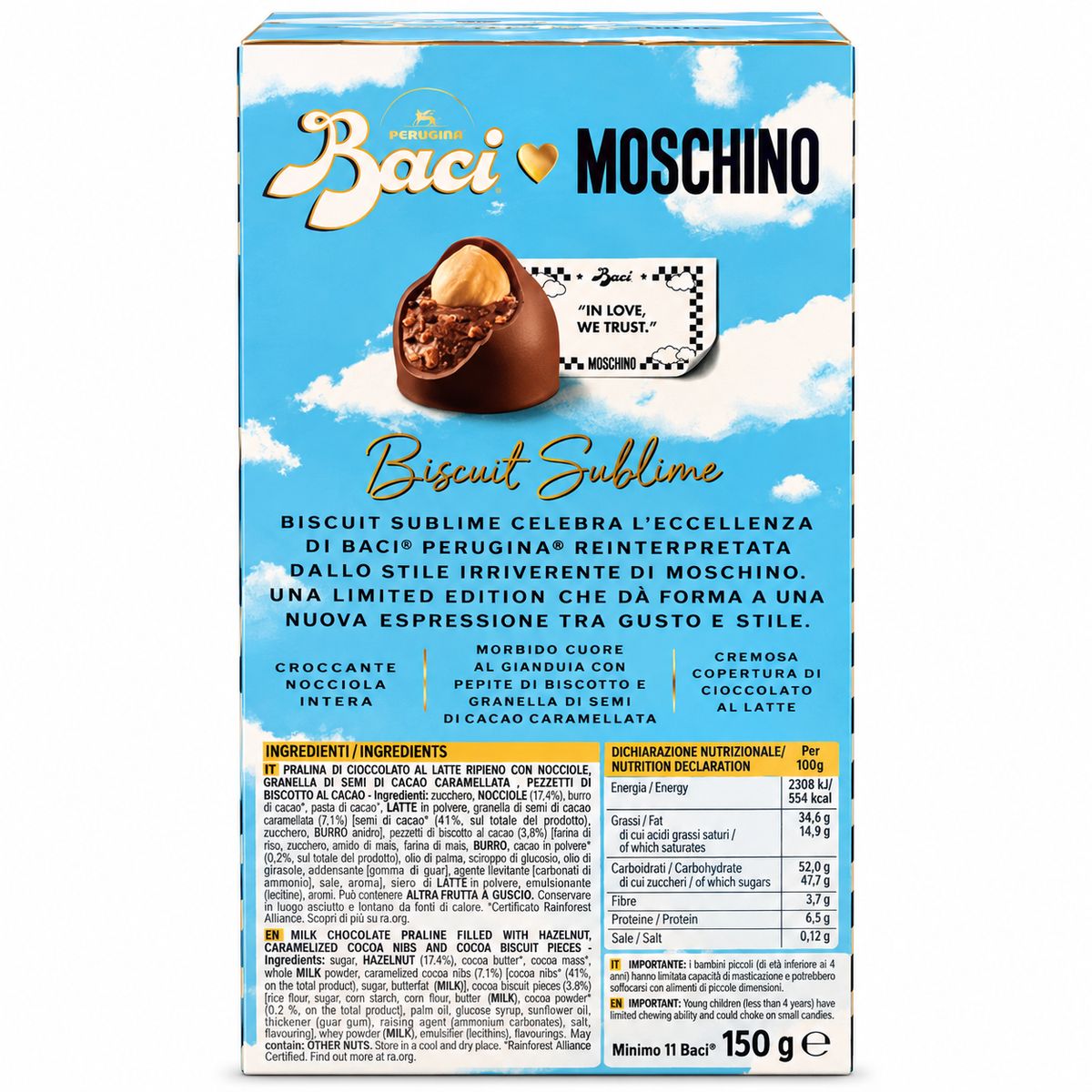 Baci Perugina Moschino Biscuit Sublime 150 g