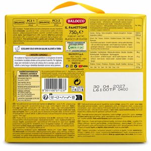 Balocco Panettone Clásico con Pasas y Naranja Confitada 750 g_1
