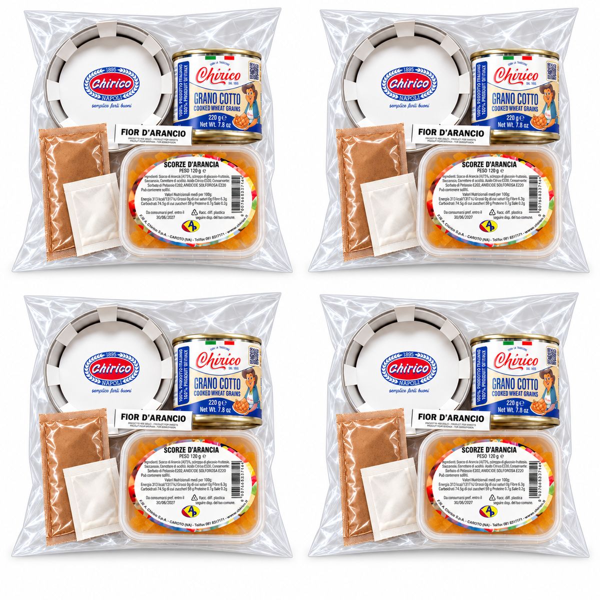 Cilindro Pastiera Napoletana Chirico con Ruoto – 6 Componenti (4 pezzi)