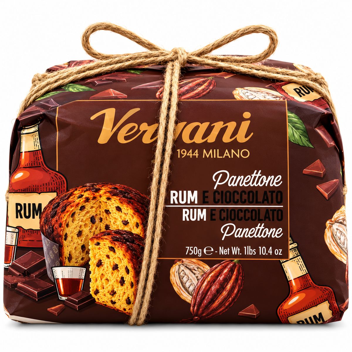 Vergani Panettone Rum e Cioccolato 750 g