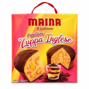 Maina Il Golosone Panettone Zuppa Inglese con Crema Panna e Whisky 750 g