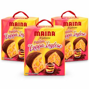 Maina Il Golosone Panettone Zuppa Inglese con Crema Panna e Whisky 750 g_0