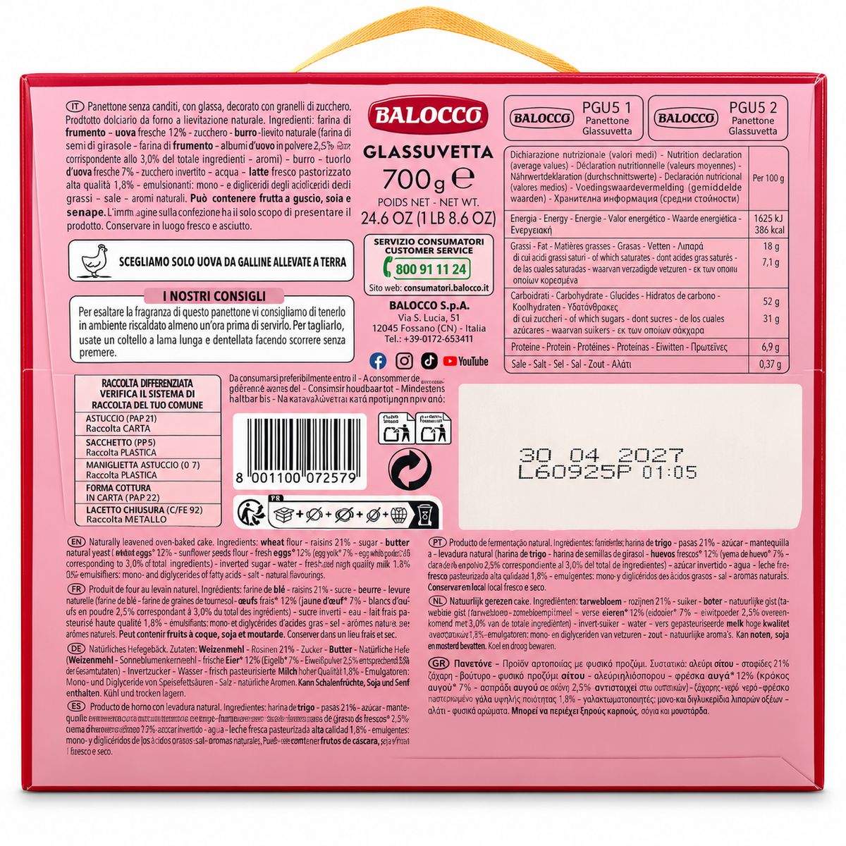 Balocco Glassuvetta 700 g