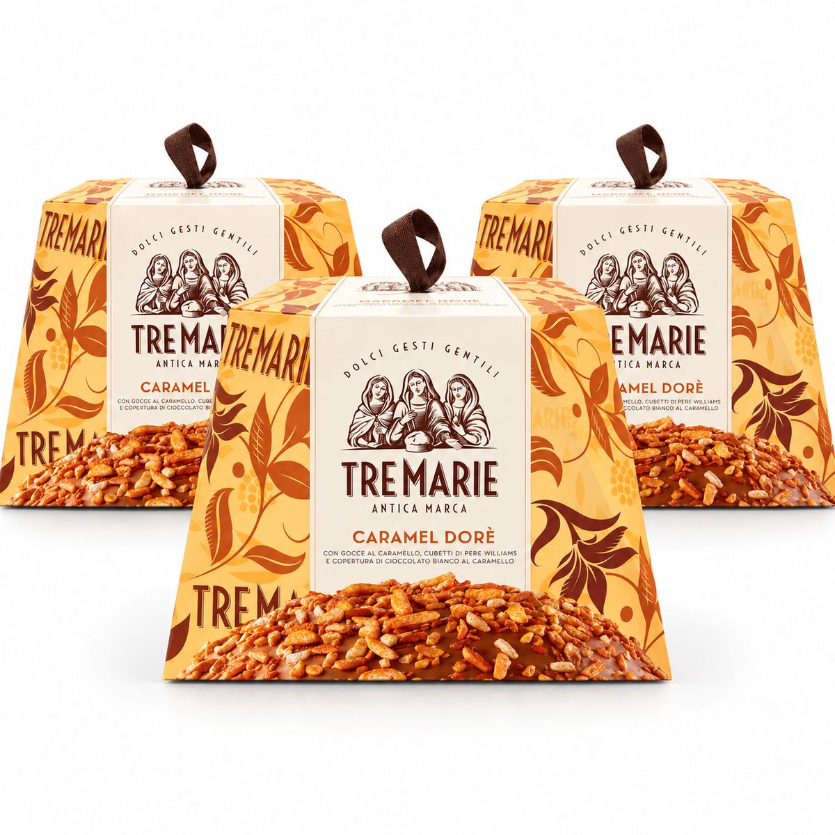 Tre Marie Panettone Caramel Doré 900 g - 3 pieces