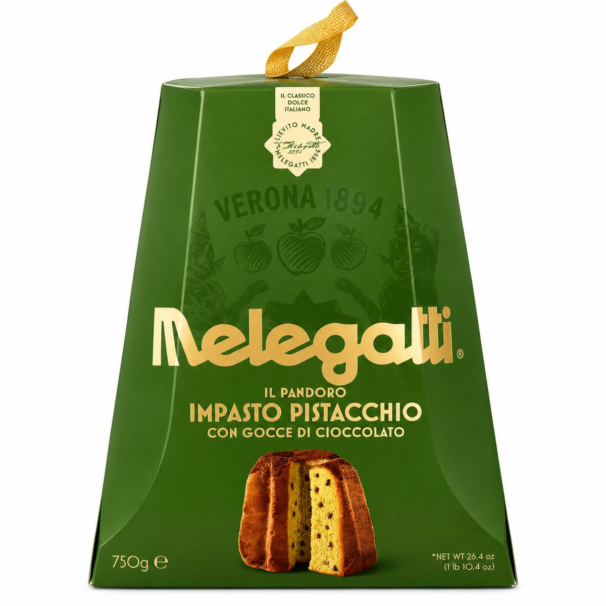 Melegatti Pandoro Pistache et Chocolat au Lait 750g