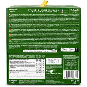 Melegatti Il Pandoro Impasto Pistacchio con Gocce di Cioccolato al Latte 750 g_1