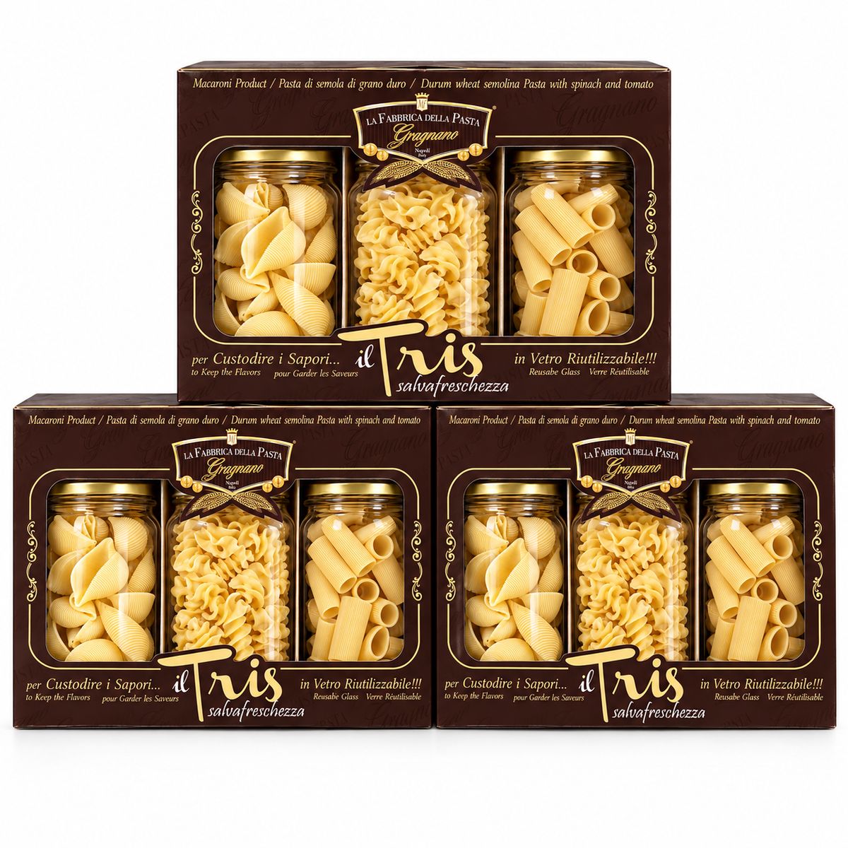 Tris Salvafreschezza Pasta Bianca 850 g - 3 pezzi