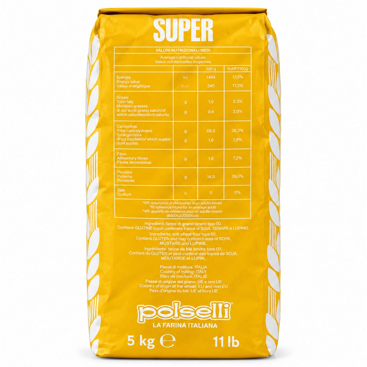 Farine Polselli 00 Super 5 kg