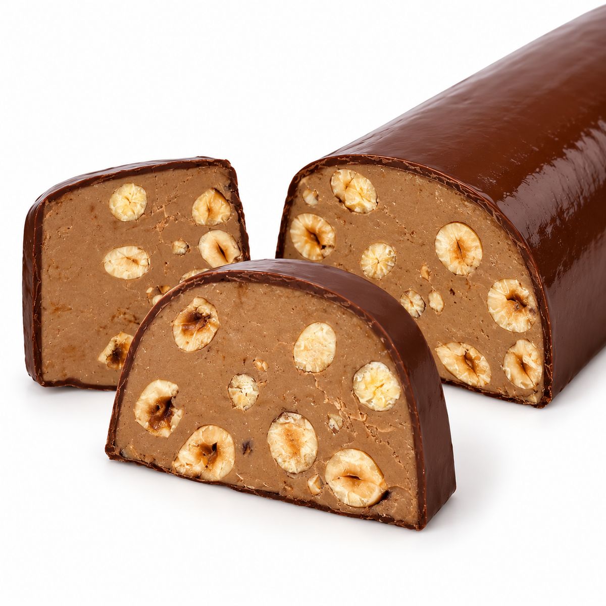 Antico Forno Torrone dei Morti with Hazelnuts 250g – Typical Neapolitan Artisanal Sweet with Chocolate and Whole Hazelnuts