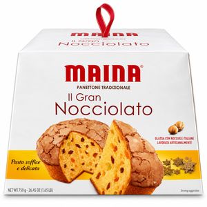 Maina Il Gran Nocciolato Panettone con Glassa alle Nocciole 750 g