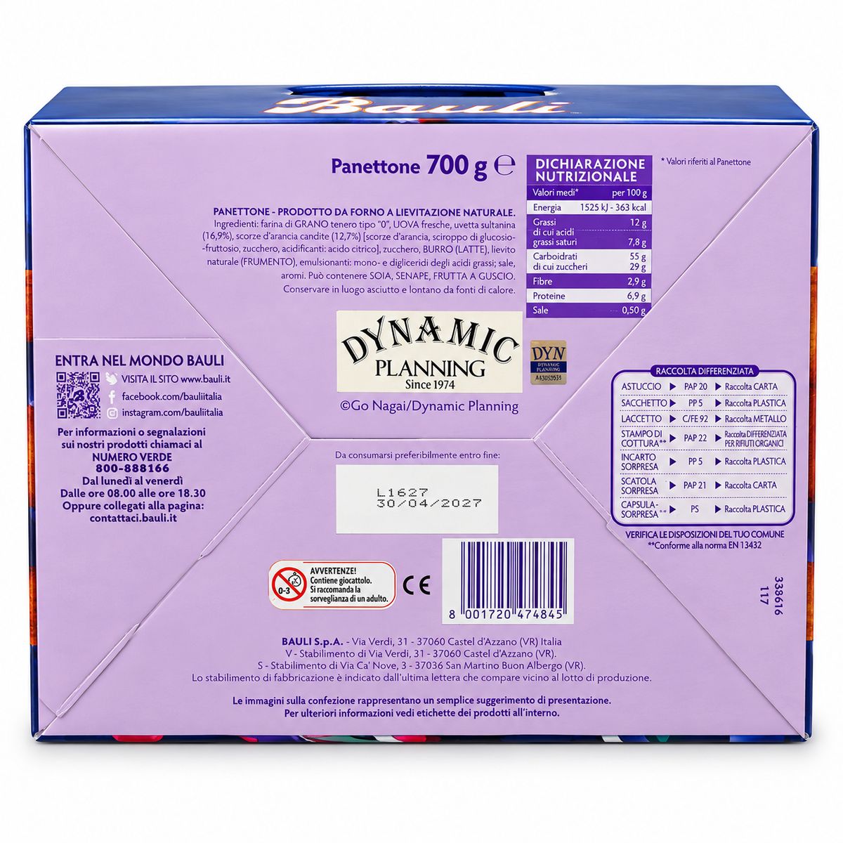 Bauli Panettone Goldrake 700 g
