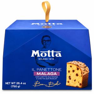 Motta Il Panettone Malaga con Uvetta Sultanina, Sun Muscat e Noci Pecan 750 g