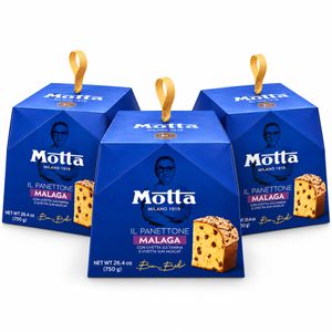 Motta Il Panettone Malaga con Uvetta Sultanina, Sun Muscat e Noci Pecan 750 g_0