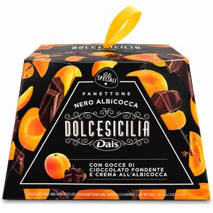 Dais Dolcesicilia Panettone Nero Albicocca con Cioccolato Fondente 800 g