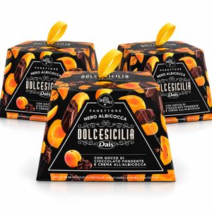 Dais Dolcesicilia Panettone Nero Albicocca con Cioccolato Fondente 800 g_0