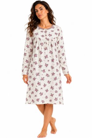 Camicia da Notte M/L di Linclalor Serafino con Sprone e Manica Raglan Art. LS292390